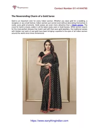 The Real Value Of Gold Sarees
