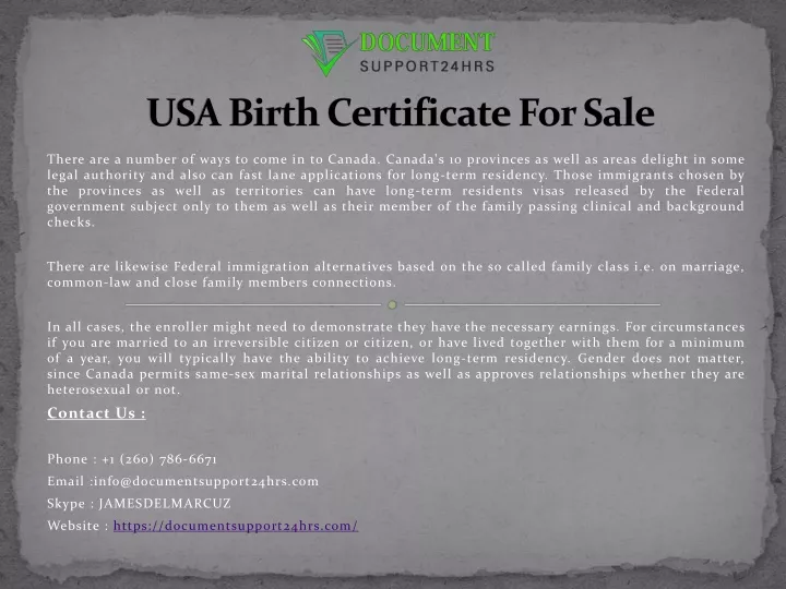 usa birth certificate for sale