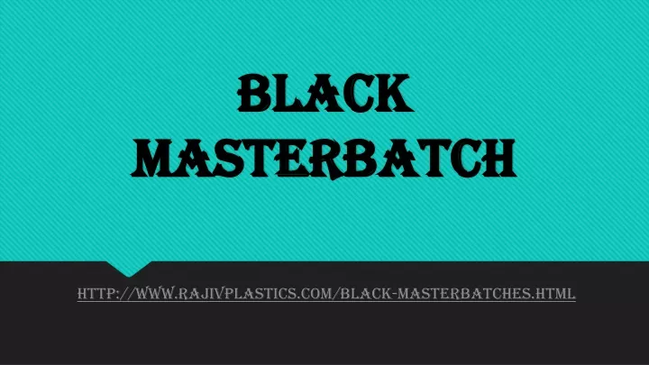 black masterbatch