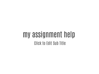 my assignment help