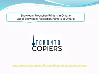 Showroom Production Printers In Ontario