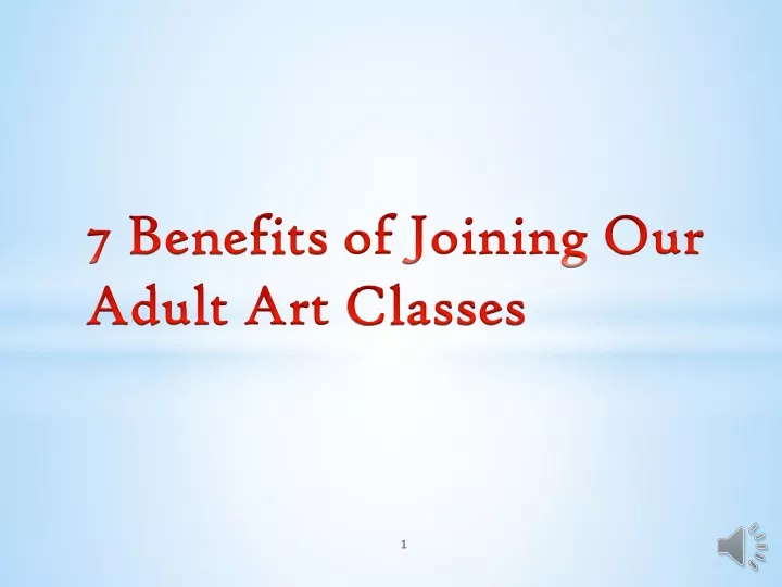7 benefits of joining our adult art classes