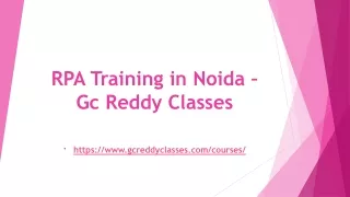 rpa training in noida gc reddy classes