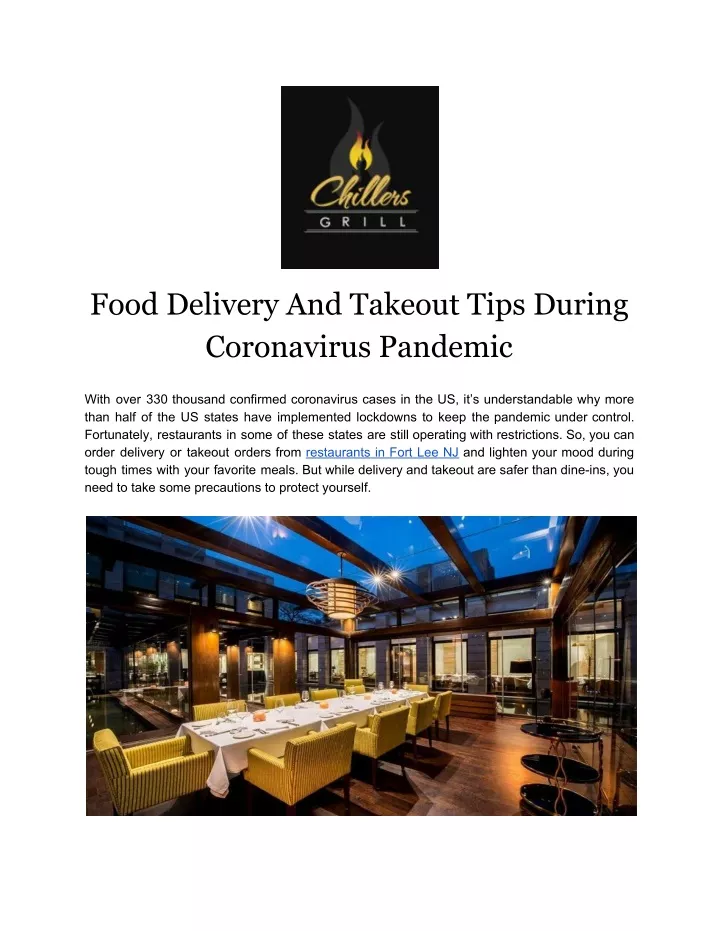 food delivery and takeout tips during coronavirus