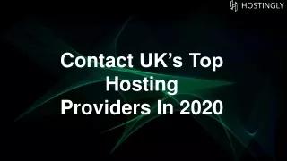Reach UK’s Top Hosting Providers In 2020 - Hostingly