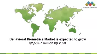 behavioral biometrics market is expected to grow