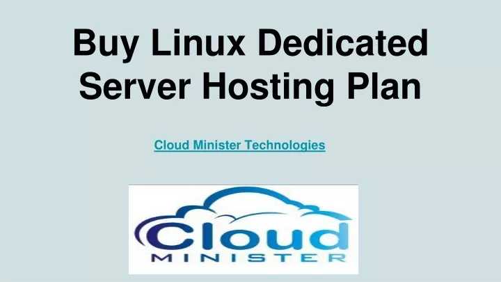 buy linux dedicated server hosting plan