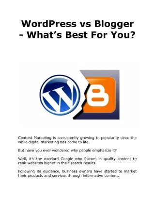 wordpress vs blogger what s best for you
