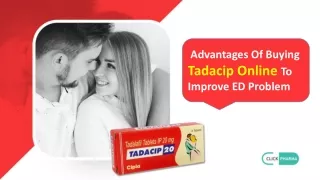Advantages Of Buying Tadacip Online To Improve ED Problem