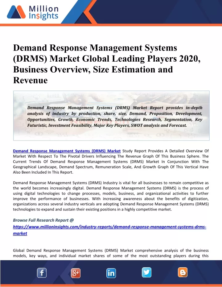 demand response management systems drms market