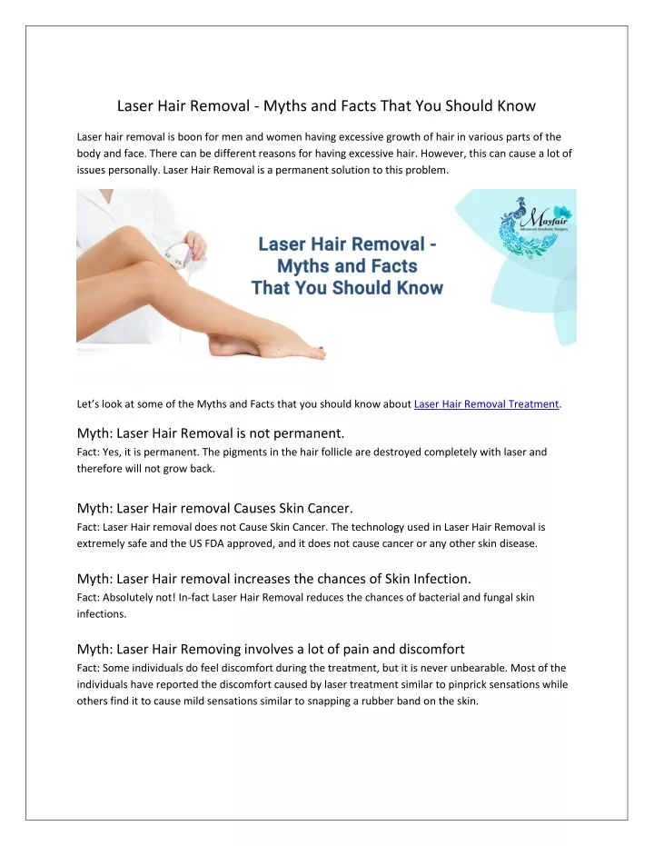 laser hair removal myths and facts that