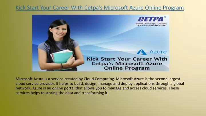 kick start your career with cetpa s microsoft azure online program