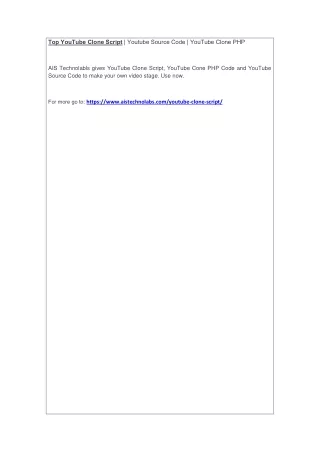 top youtube clone script youtube source code