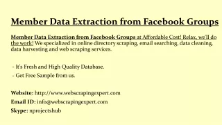 member data extraction from facebook groups