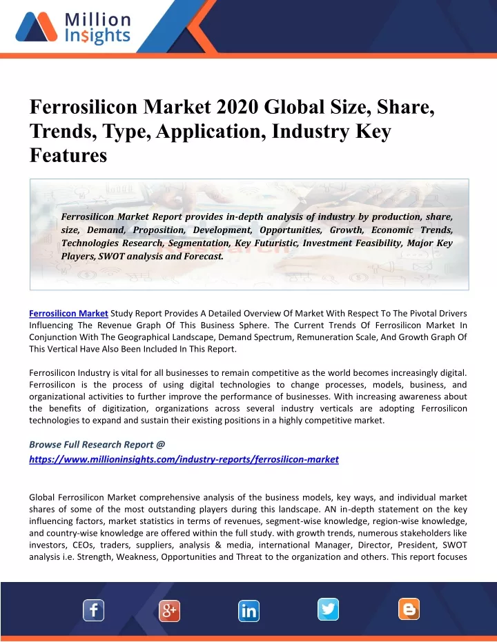 ferrosilicon market 2020 global size share trends