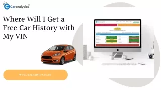 where will i get a free car history with my vin