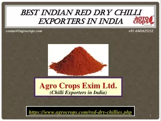 best indian red dry chilli exporters in india