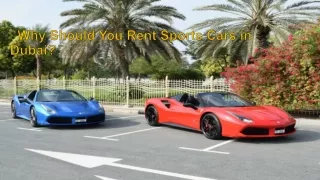 Why Should You Rent Sports Cars in Dubai?