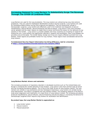 increasing demand for lung markers