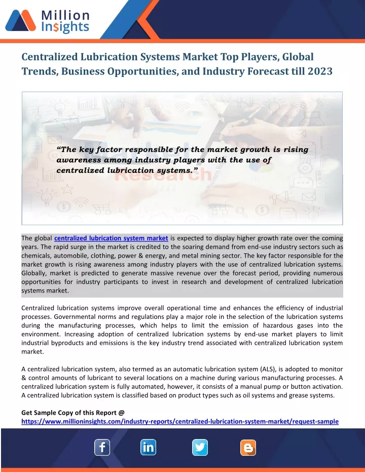 centralized lubrication systems market