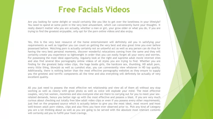 free facials videos