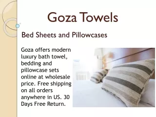 Bed Sheets and Pillowcases by Goza Towels