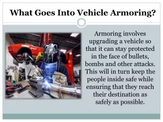 Into Vehicle Armoring