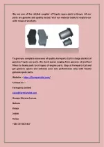 Toyota Car Parts-Genuine Spare Parts