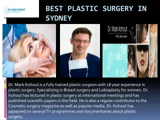 Best plastic surgery in Sydney