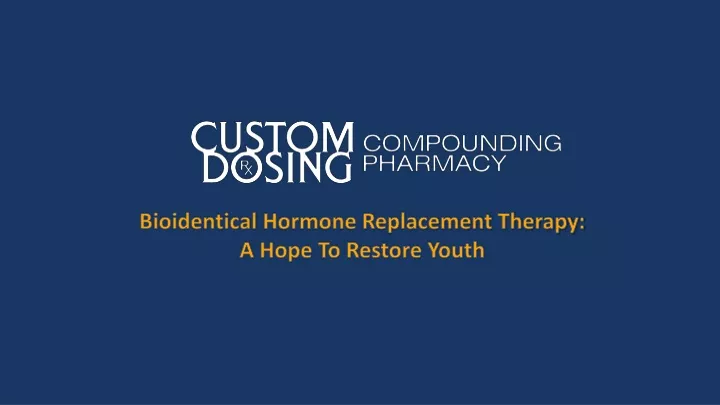 bioidentical hormone replacement therapy a hope