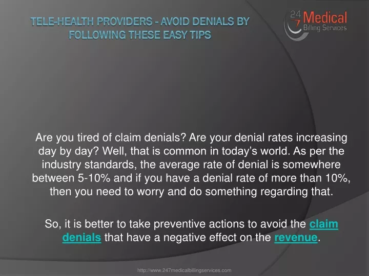 tele health providers avoid denials by following these easy tips