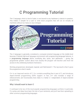 c programming tutorial