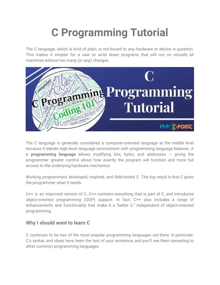 c programming tutorial