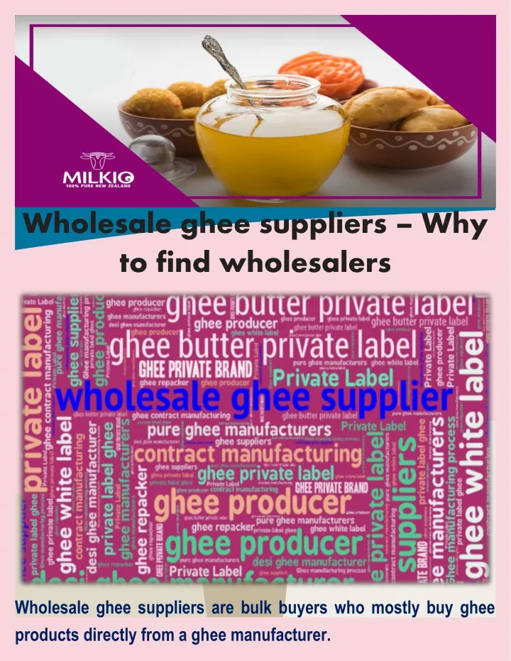 wholesale ghee suppliers why to find wholesalers