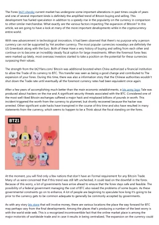 the forex bt21 shooky current market