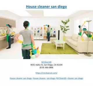 House cleaner san diego