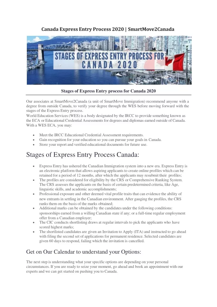 canada express entry process 2020 smartmove2canada