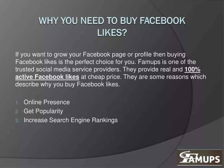 why you need to buy facebook likes