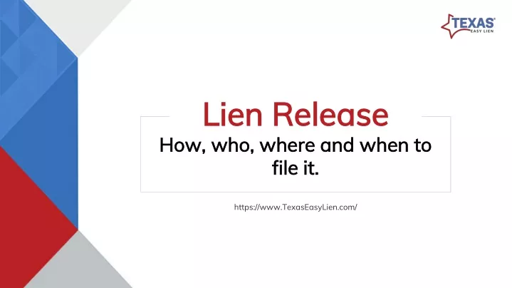 lien release how who where and when to file