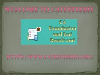 CA Foundation and Icai Result and - Catestserie