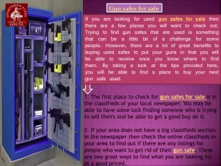 gun safes for sale if you are looking for used