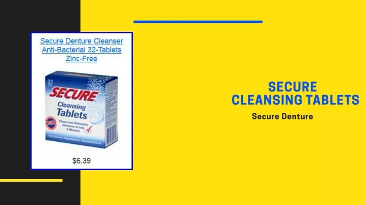 secure cleansing tablets