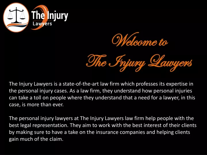 welcome to the injury lawyers