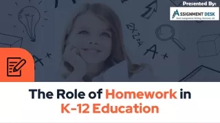 Role of Homework in K-12 Education