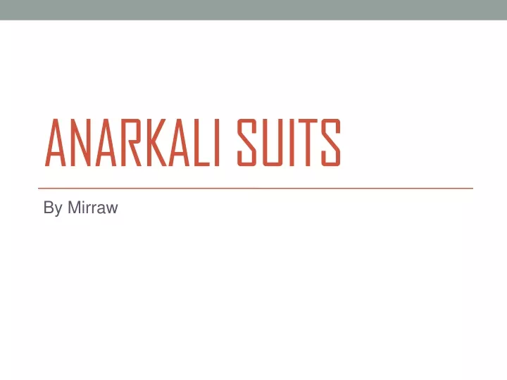 anarkali suits