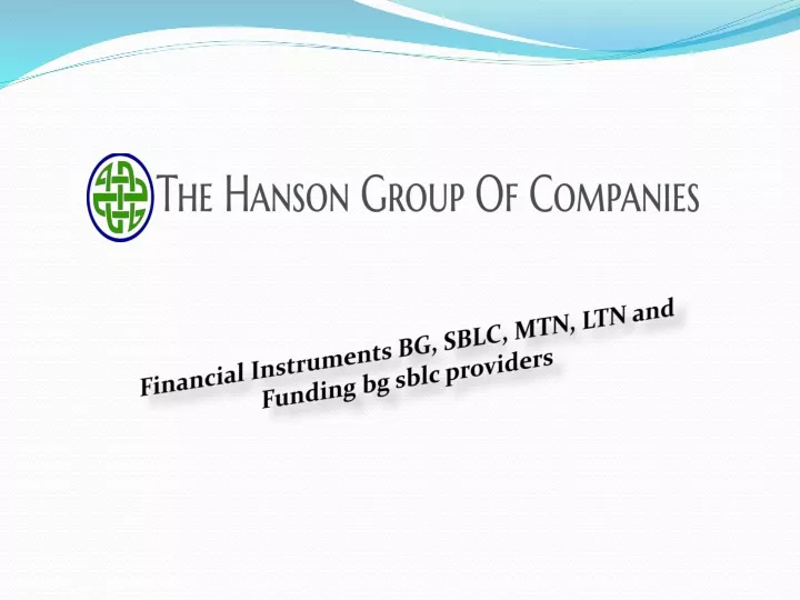 financial instruments bg sblc mtn ltn and funding