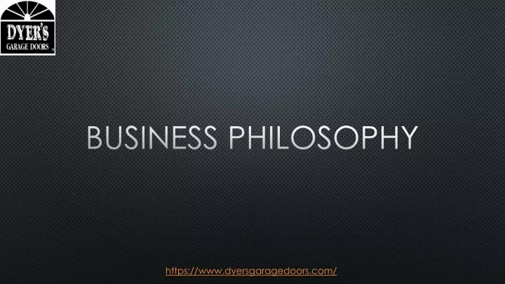 business philosophy