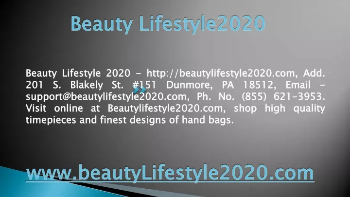 beauty 201 support@beautylifestyle visit