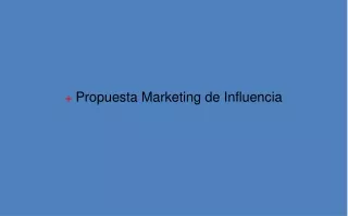 propuesta marketing de influencia
