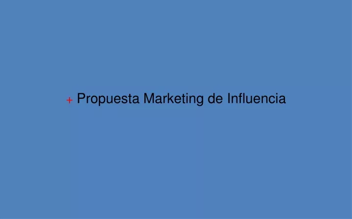 propuesta marketing de influencia